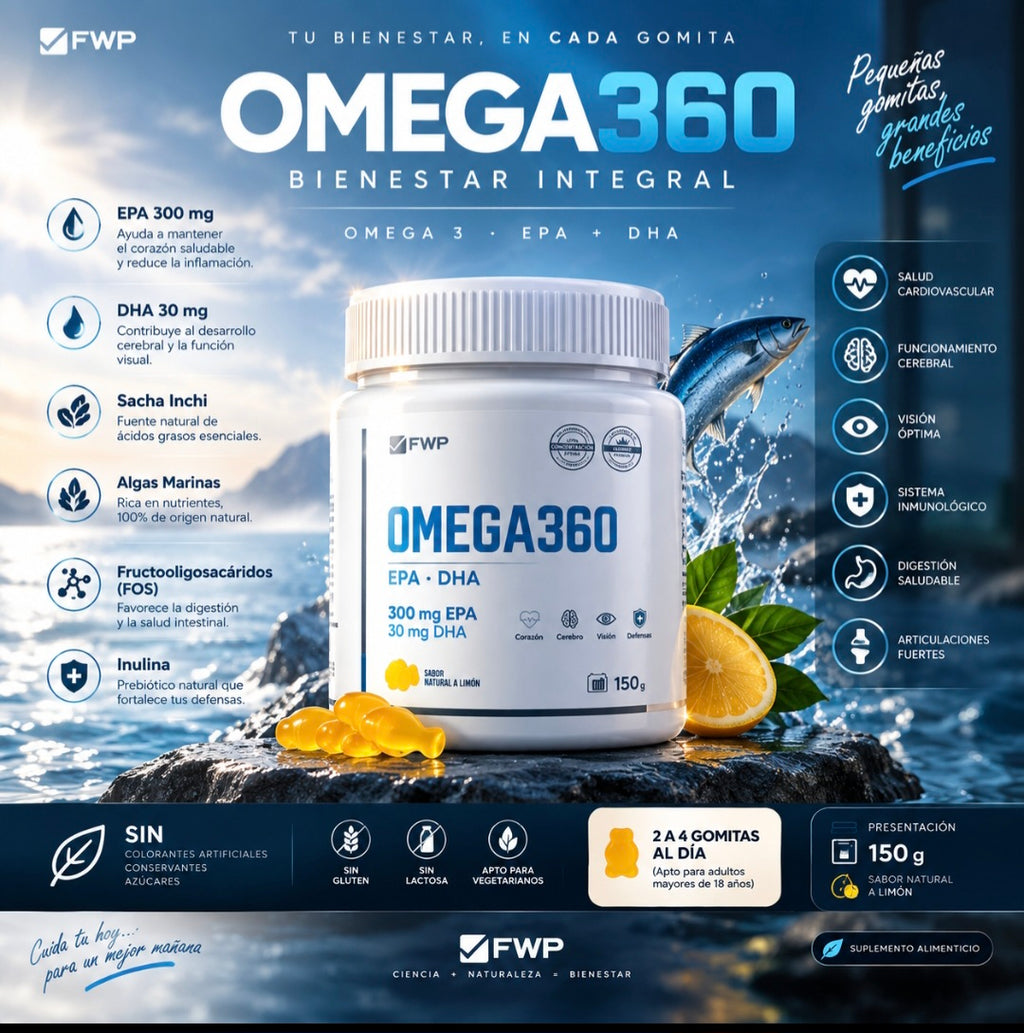 OMEGA360 | Omega 3 EPA + DHA - Bienestar Integral