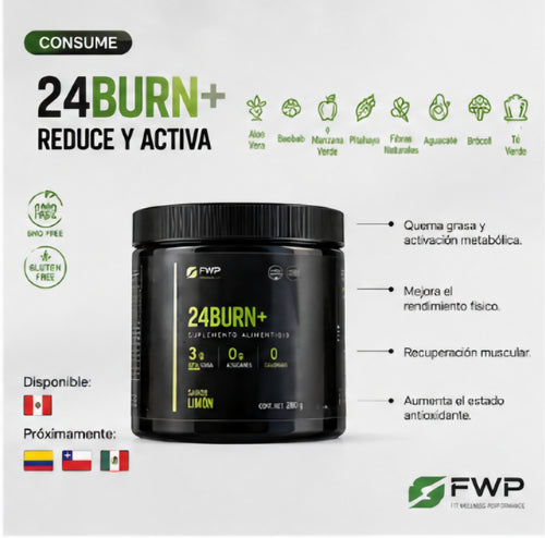 24BURN+ | Reduce y Activa - Sabor Limón
